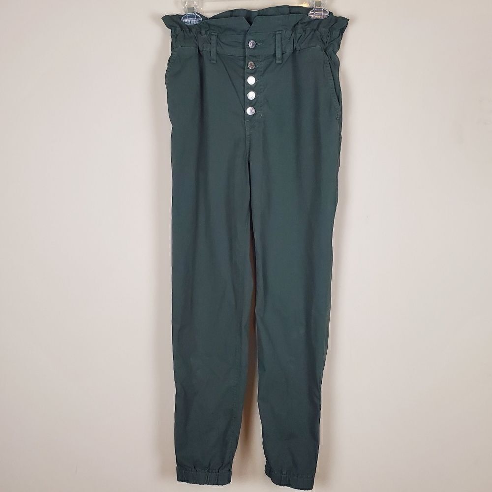 Veronica Beard Army Green High Rise Tedi Tapered Leg Pants Size 28/6